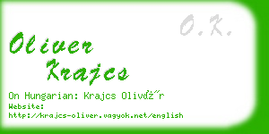 oliver krajcs business card